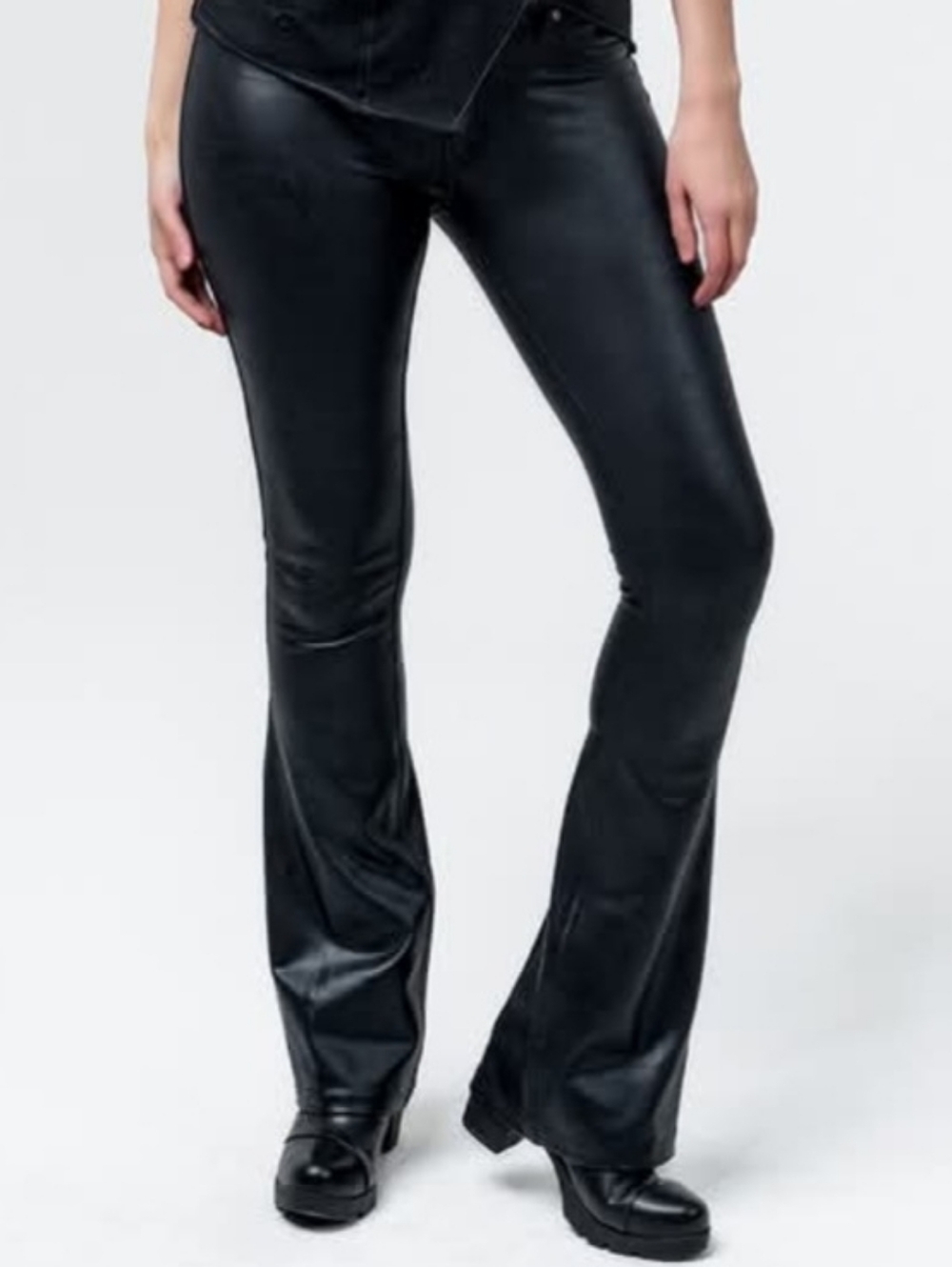 Vintage Y2K Jenna Lane New York Liquid Metal Flare Pants